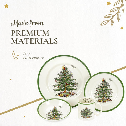 Taza Spode con árbol navideño, perfecta para bebidas calientes
