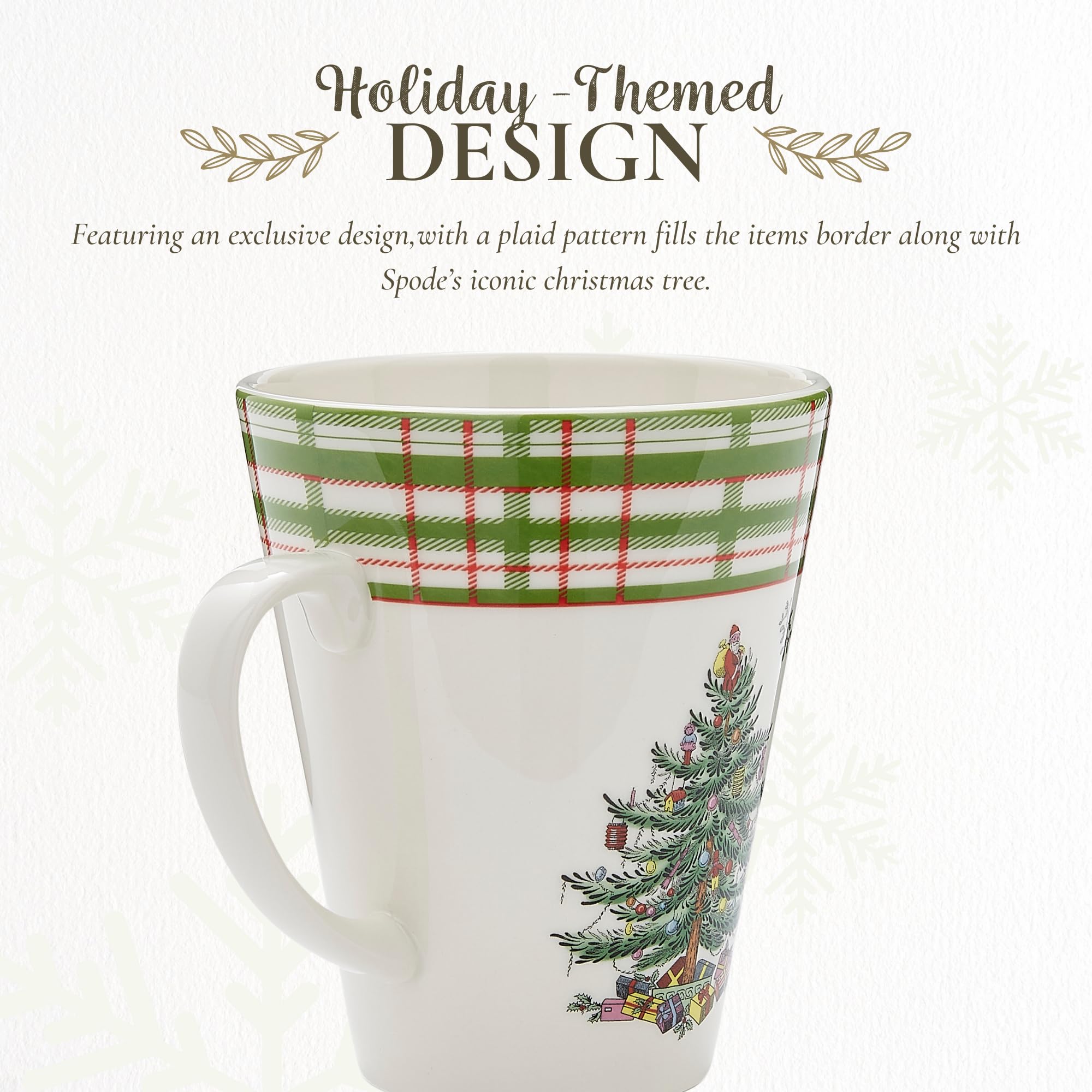 Taza Spode de 14 oz, perfecta para café matutino o té vespertino.