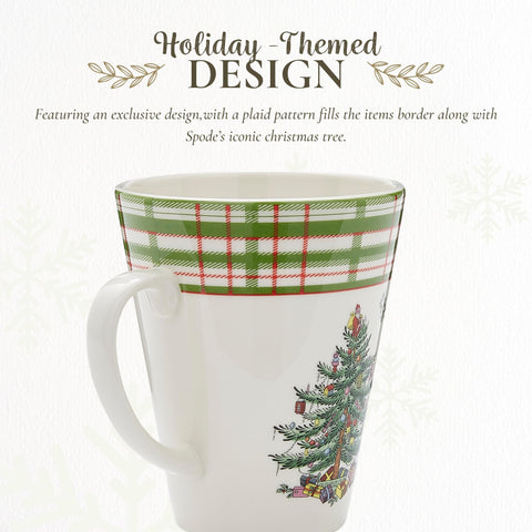 Taza Spode de 14 oz, perfecta para café matutino o té vespertino.