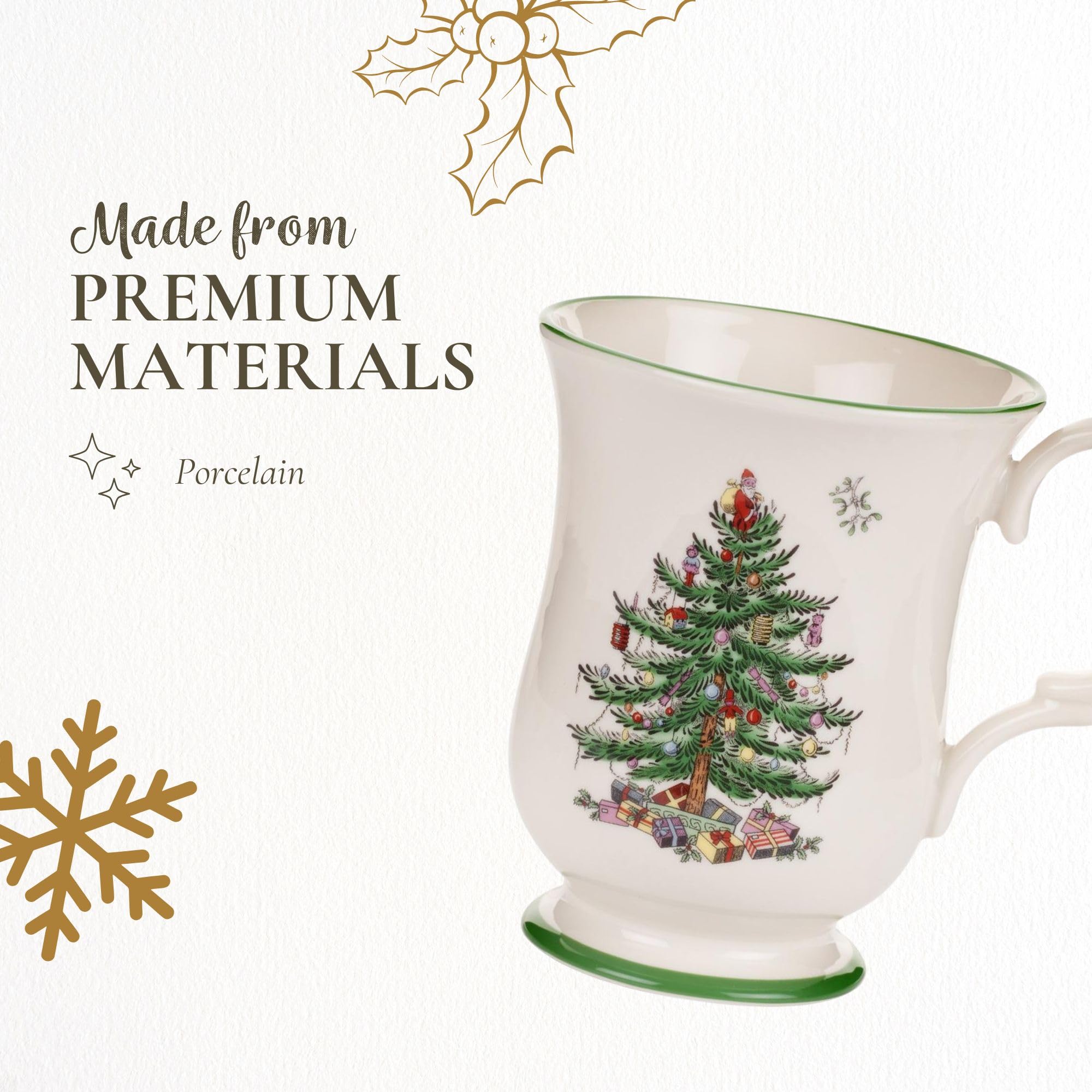 Taza Spode diseño clasico de Navidad, combina con vajilla festiva.