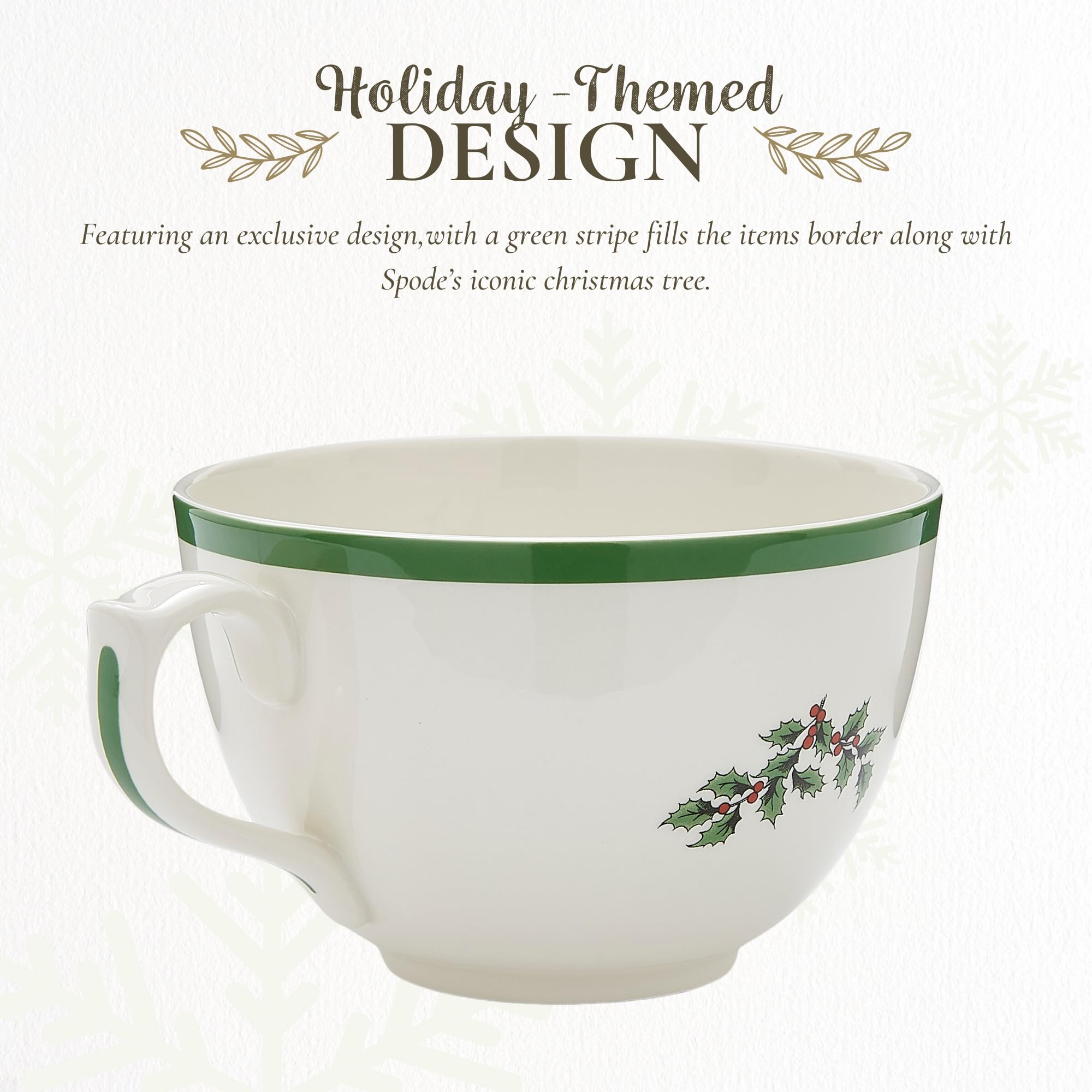Taza Spode porcelana con asa cómoda para bebidas calientes