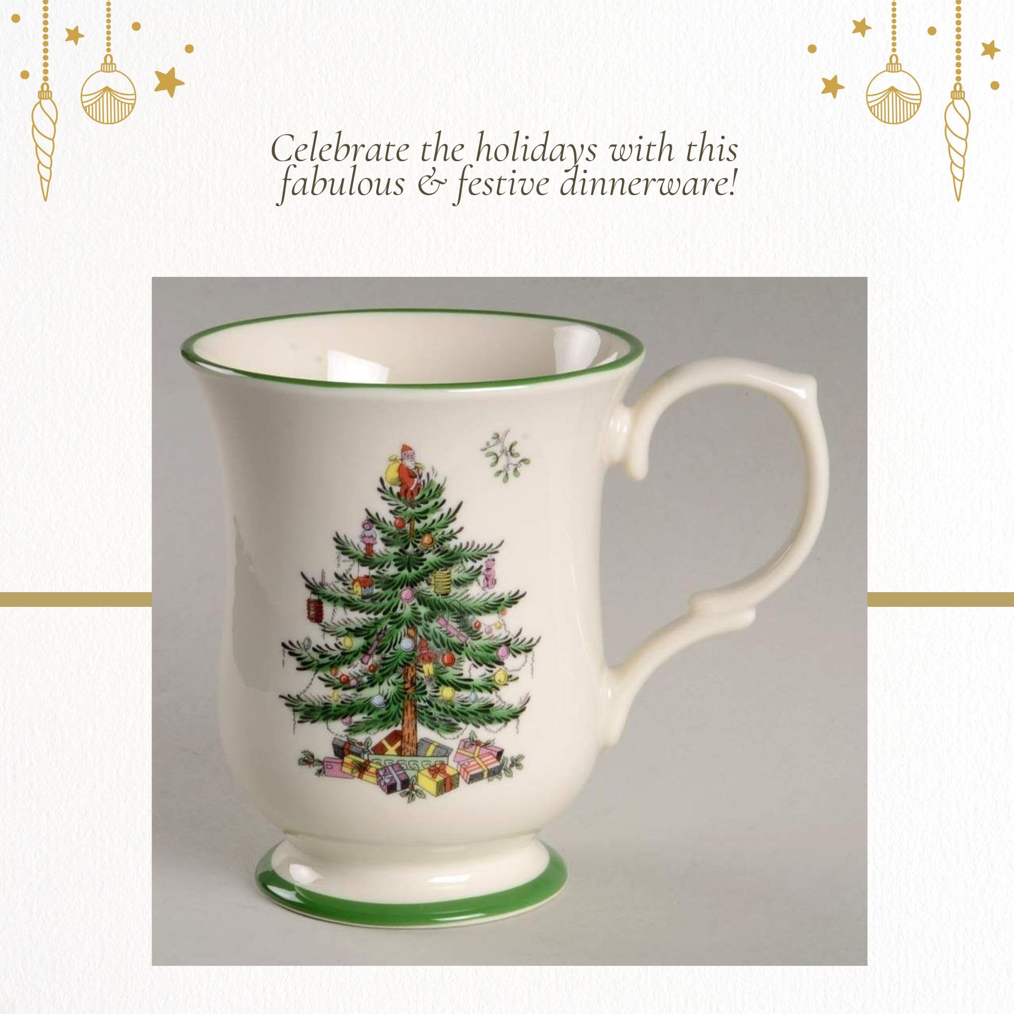Caja regalo Spode, lista para sorprender con una taza navideña.
