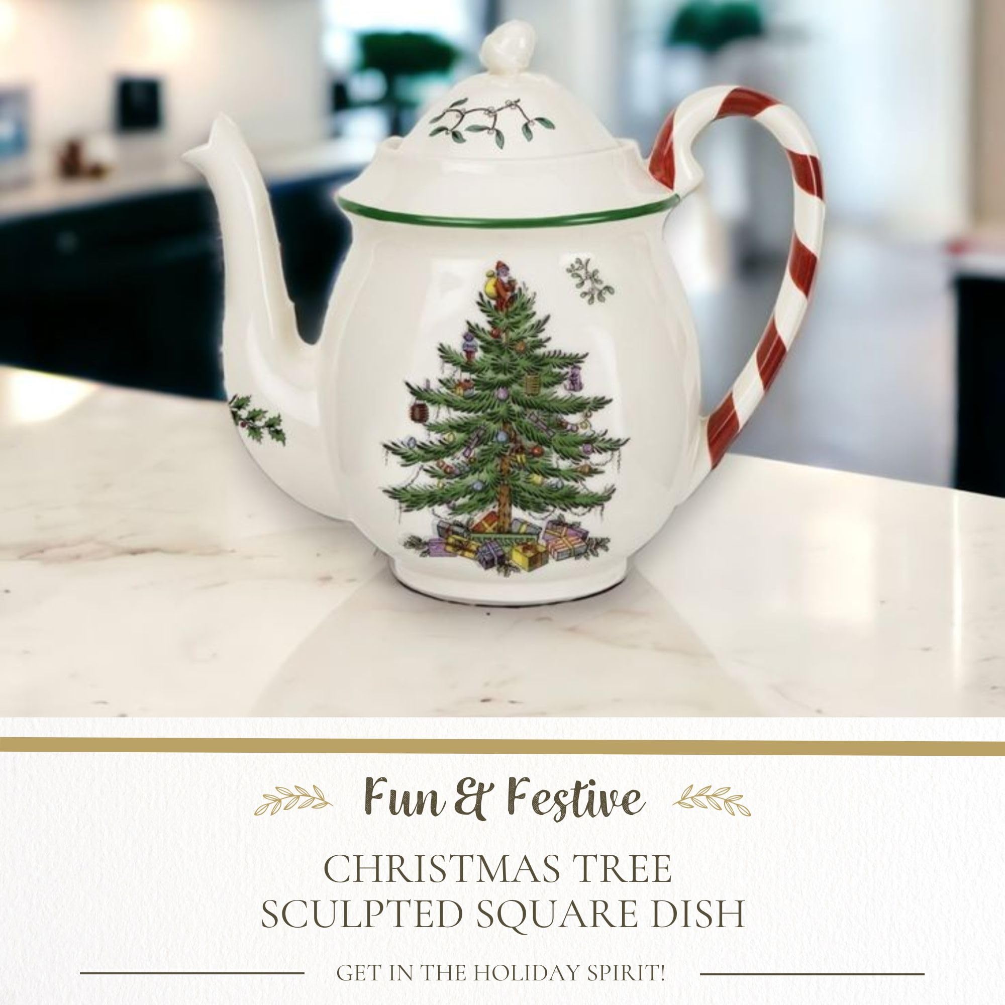 Spode tetera 32oz lista para servir té en reuniones festivas