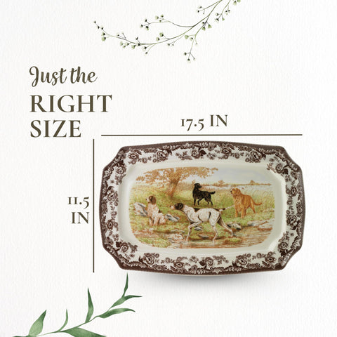 Spode Woodland: útil para servir en Navidad y reuniones, con estilo rústico.