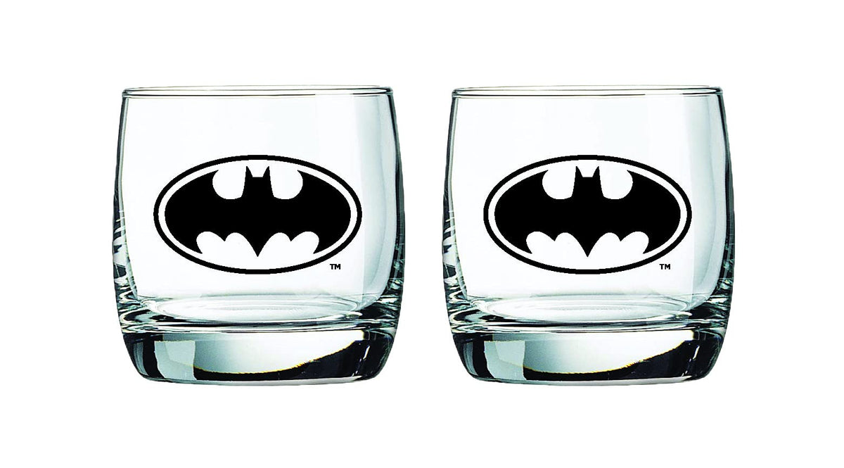 Spoontiques Batman copas whisky con base pesada para exhibición estable.