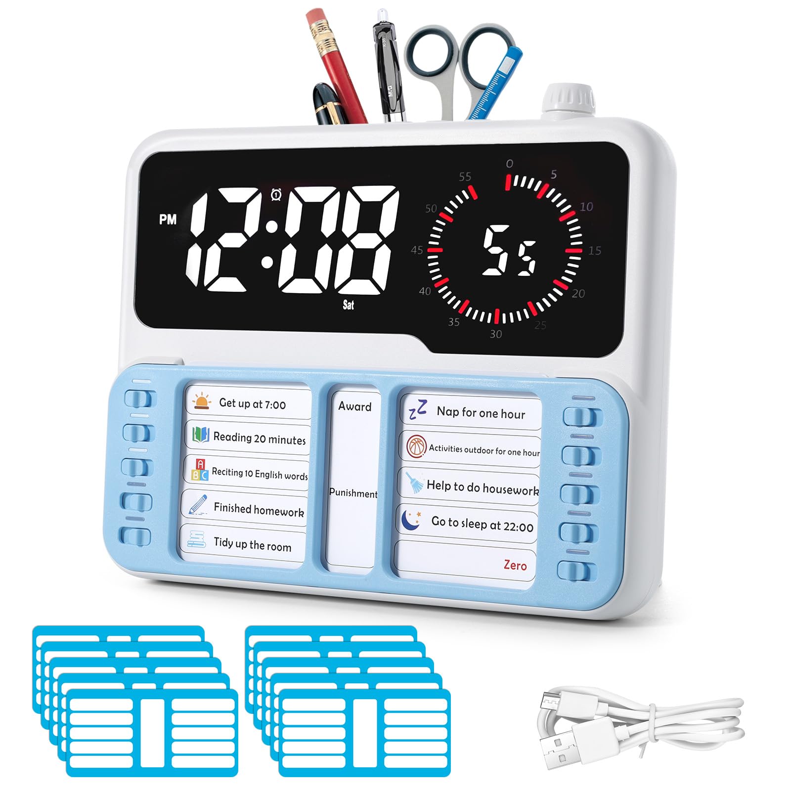 Spoottool temporizador visual 7-en-1 para gestionar rutinas con pictogramas