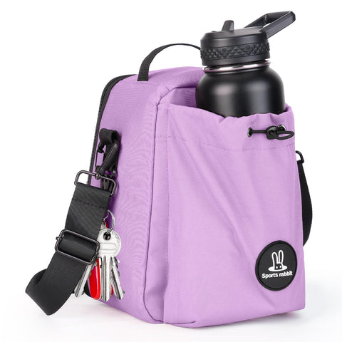 Sports Rabbit bolsa de almuerzo aislada, vista frontal, ideal para comidas frescas durante el día.