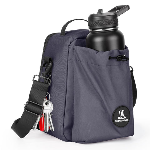 Sports rabbit bolsa-almuerzo aislada frontal mostrando acceso rápido a comida y bebida