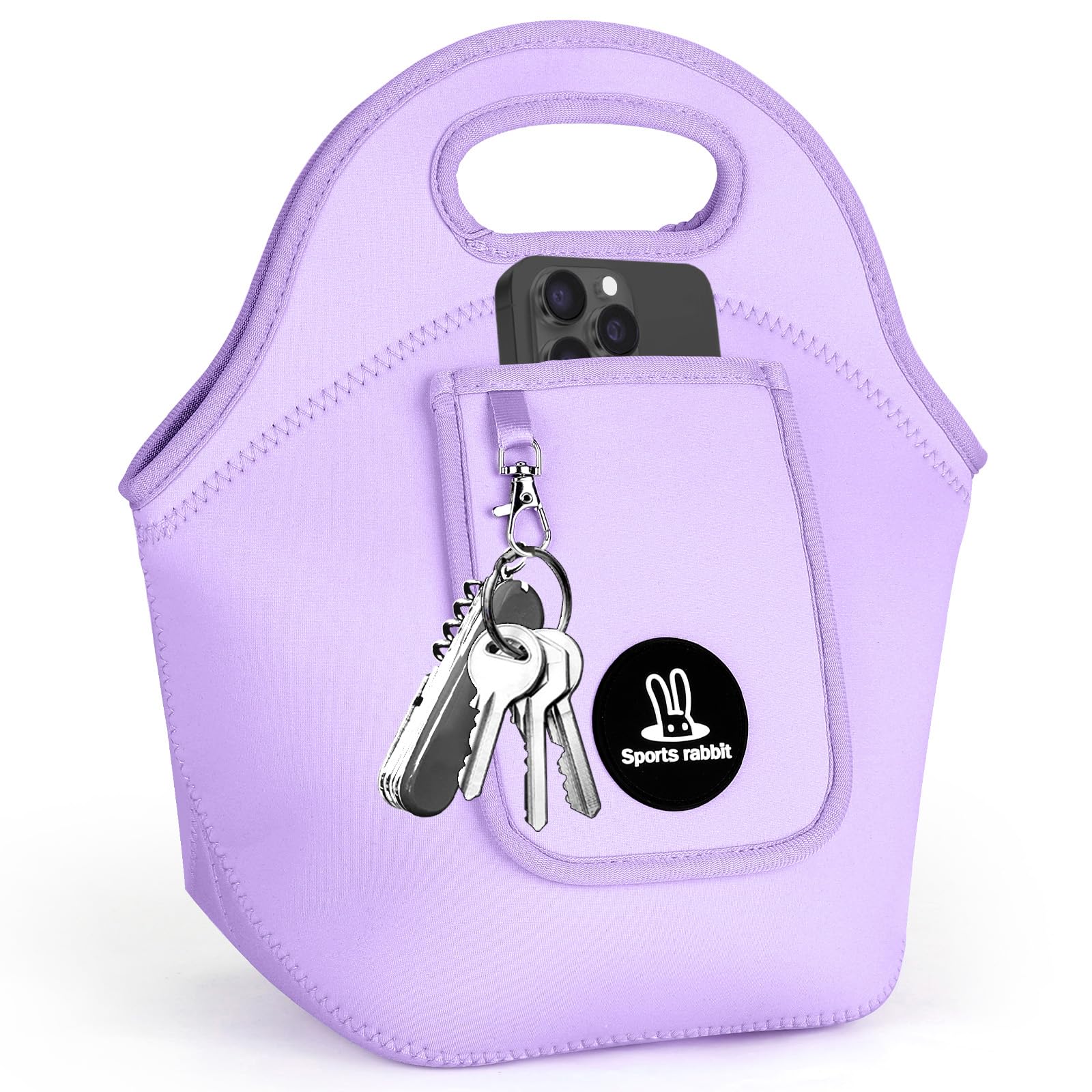 Sports rabbit bolsa-almuerzo neopreno aislante morada mantiene la comida fresca durante la jornada