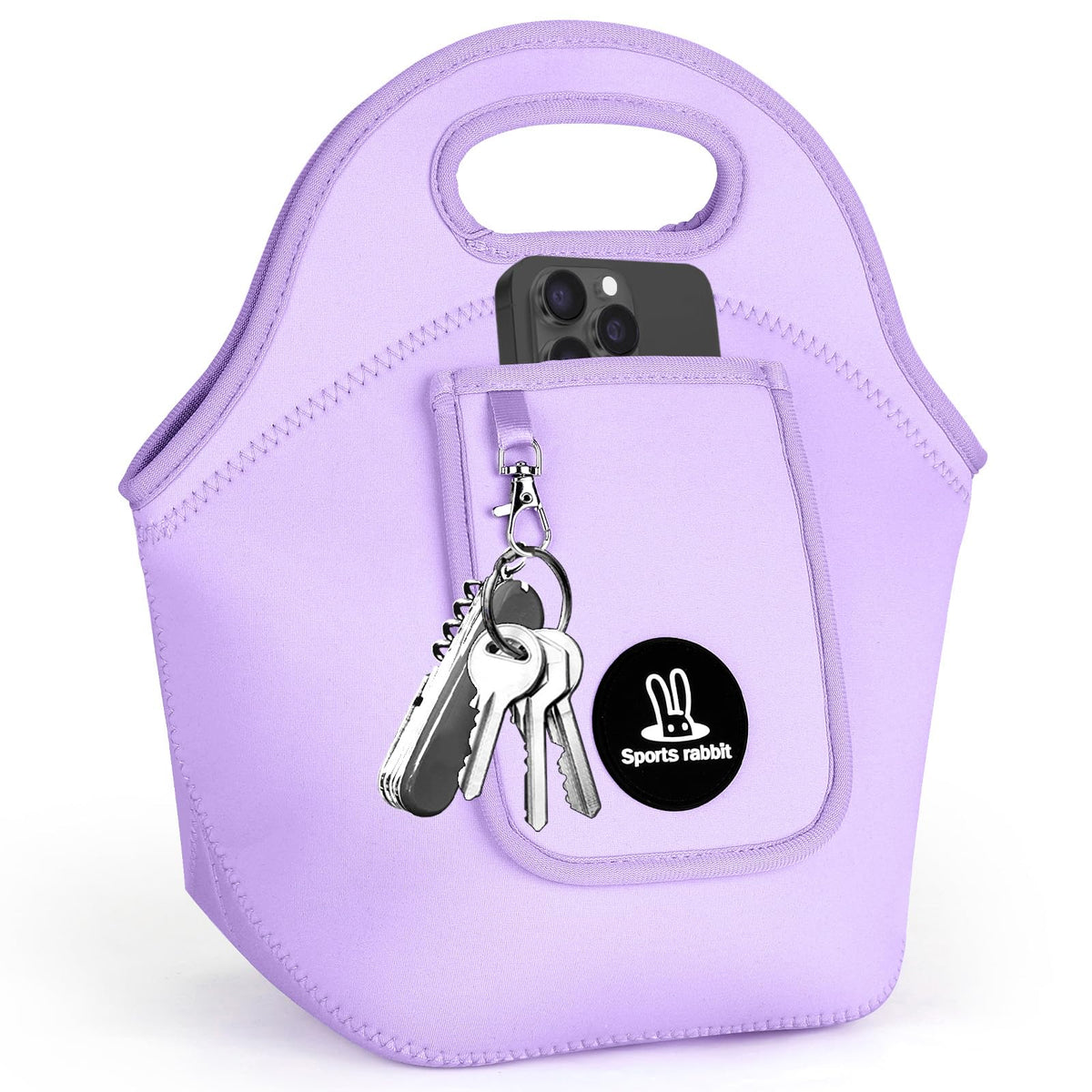 Sports rabbit bolsa-almuerzo neopreno aislante morada mantiene la comida fresca durante la jornada