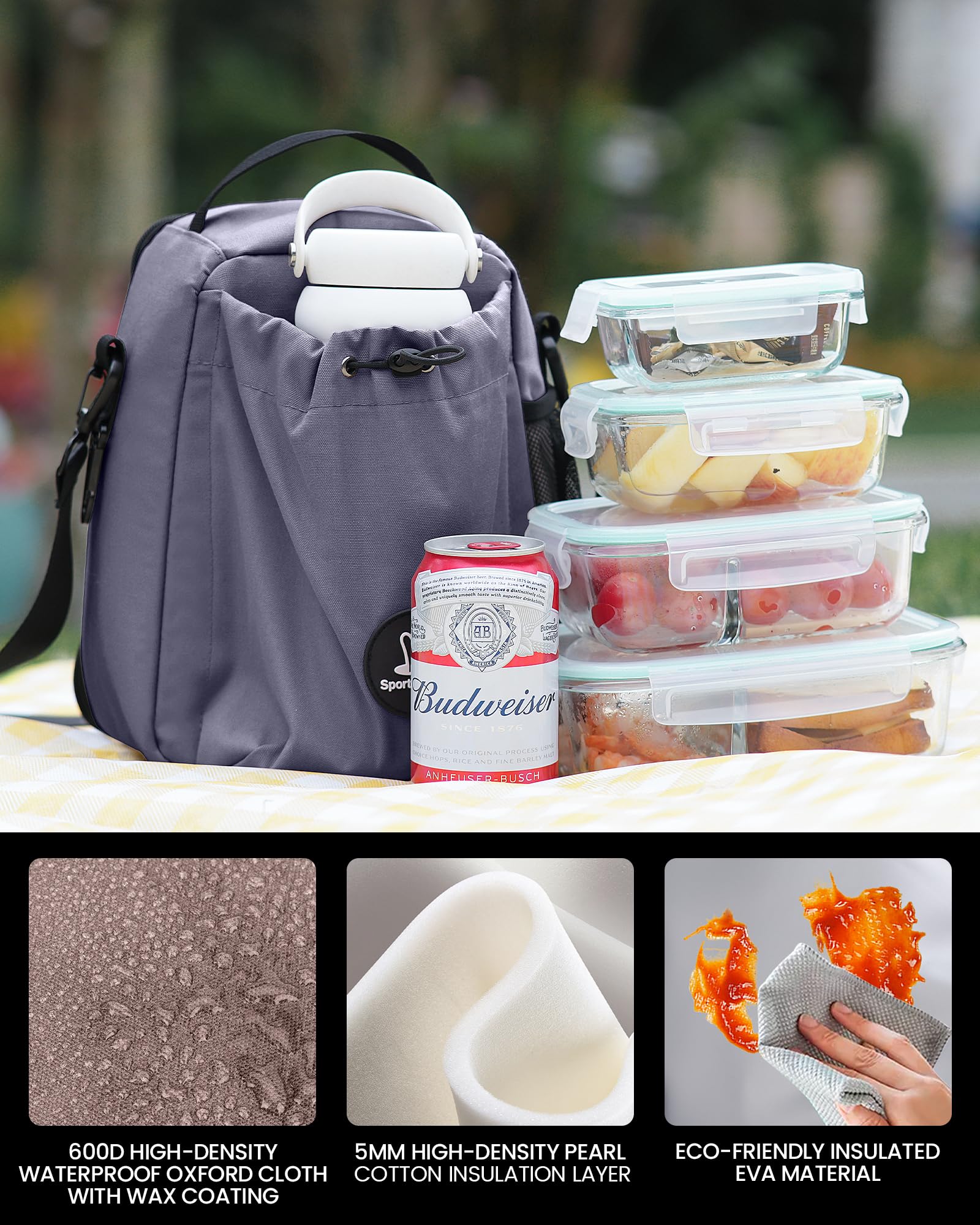 Sports rabbit bolsillo delantero para botellas 40 oz con acceso rápido