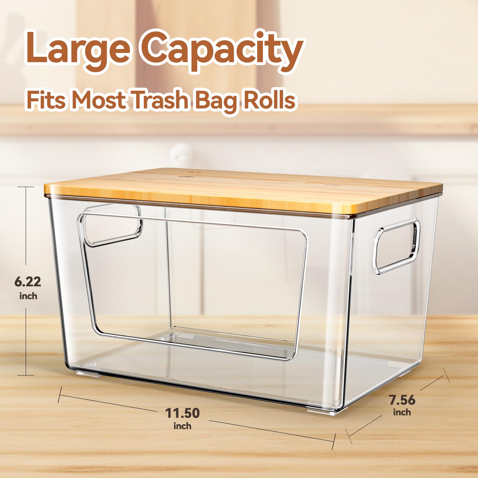 Spospo cubos-organizadores transparentes de PET permiten ver las bolsas disponibles