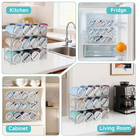 Spospo guarda accesorios y tazas, manteniendo orden y acceso fácil