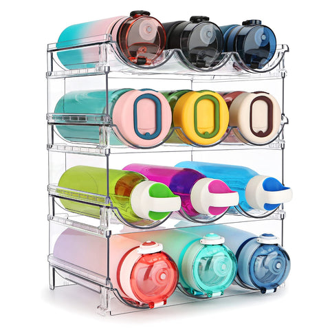Spospo organizador de botellas para armario, 4 packs, ahorro de espacio.
