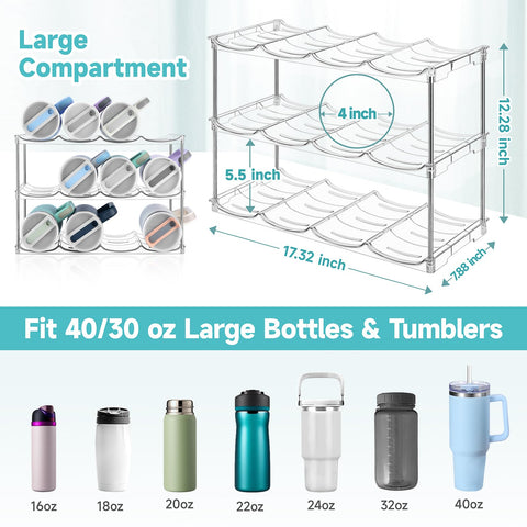Spospo estructura transparente de PET para ver las botellas fácilmente