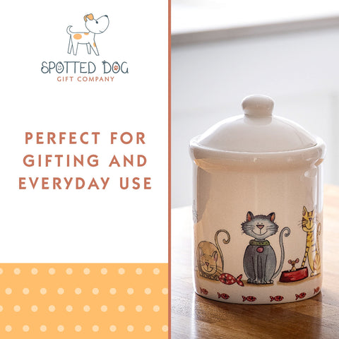 SPOTTED DOG GIFT COMPANY tarro cerámico, fácil de limpiar y mantener orden.