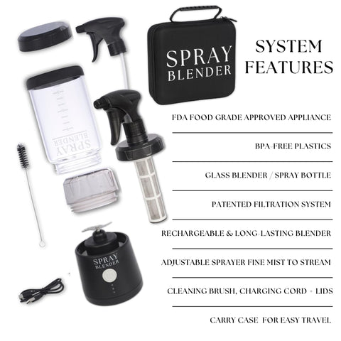 SprayBlender seguridad sin BPA y materiales de grado alimentario