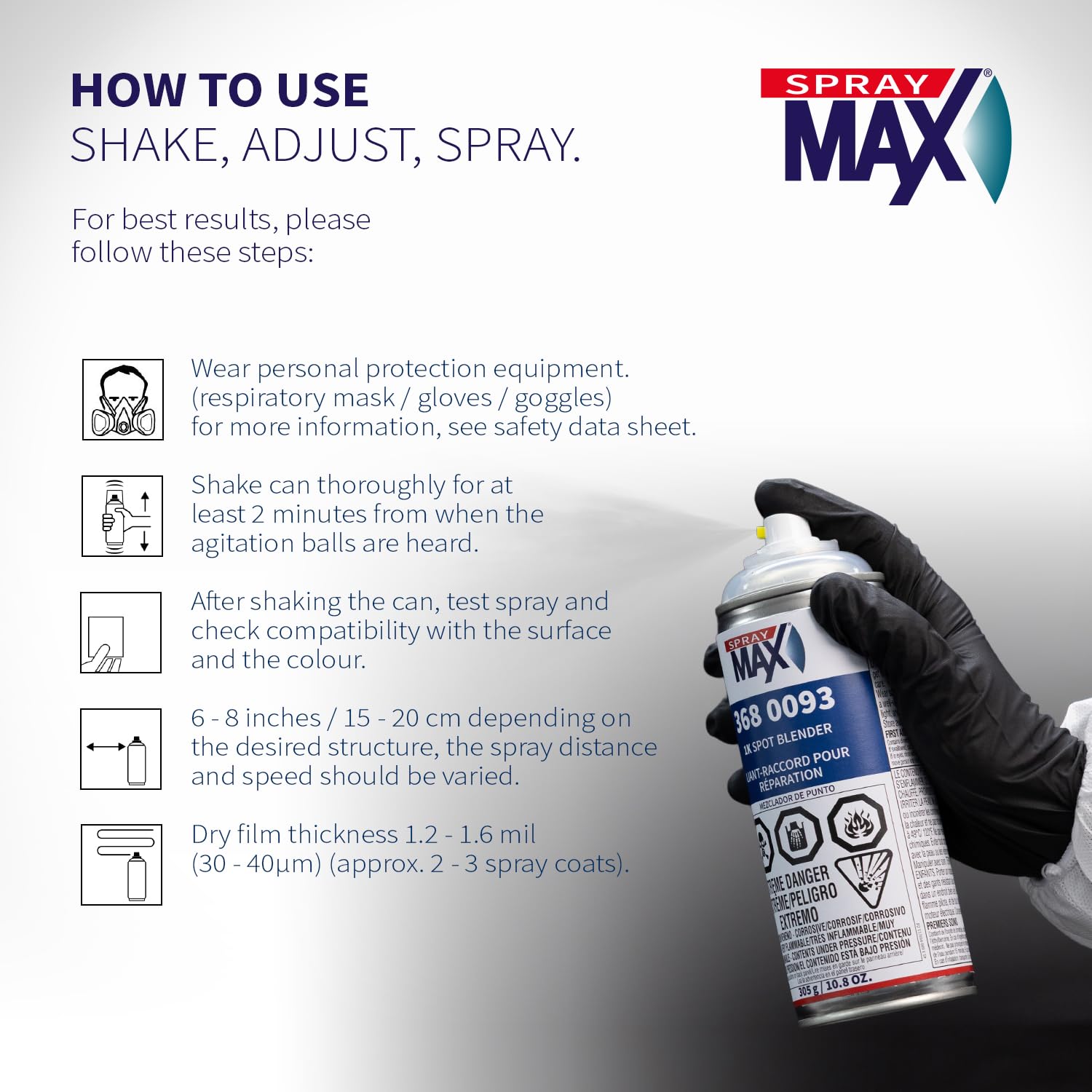 SprayMax 1K Spot Blender Acabado mate para pulir