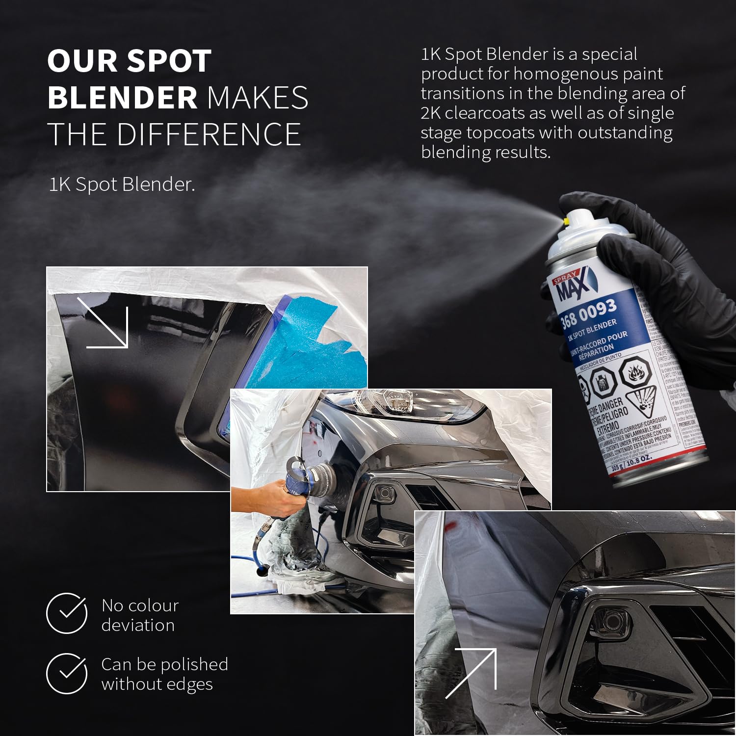 SprayMax 1K Spot Blender Secado rápido para flujo uniforme