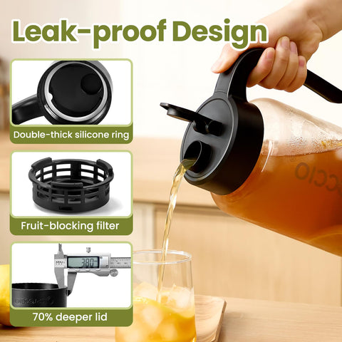 Spreccio asa ergonómica facilita verter con control, incluso cuando está lleno.