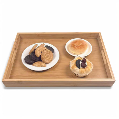 Bandeja Spriieny rectangular de madera y bambú para servir con estilo