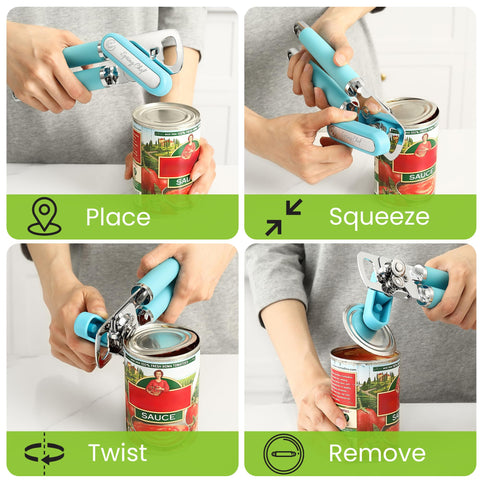 Spring Chef abrelatas de acero inoxidable duradero para uso prolongado