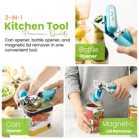Spring Chef abrelatas con magneto para retirar tapas con facilidad