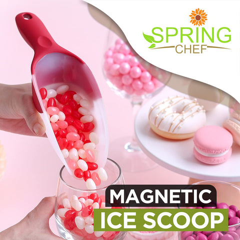 Spring Chef manija suave: agarre cómodo para transferir hielo o ingredientes.