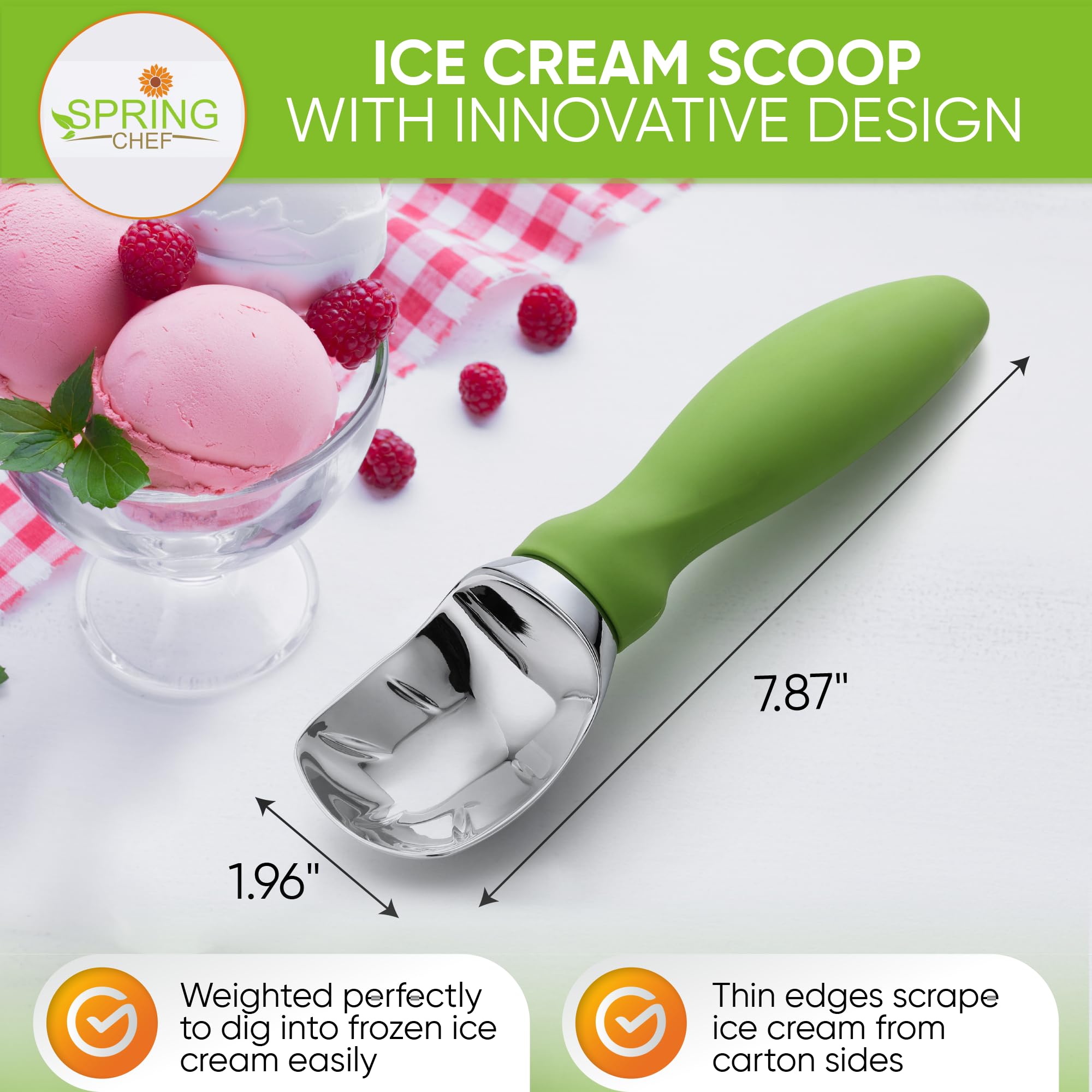 Spring Chef bolas de helado perfectas gracias al diseño ergonómico