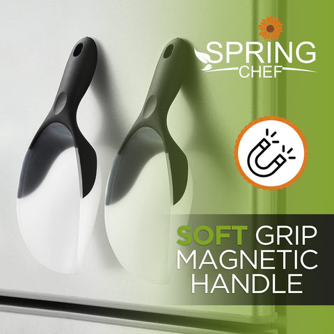 Spring Chef cabezal flexible facilita soltar hielo pegado en vasos