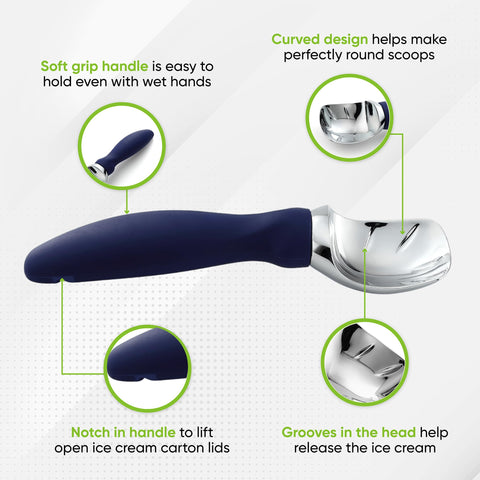 Spring Chef cuchara-helado diseño innovador para curls elegantes y porciones equilibradas