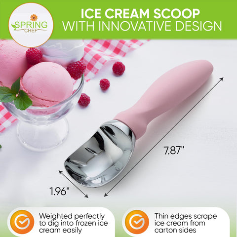Cuchara Spring Chef con diseño innovador para servir helado con precisión