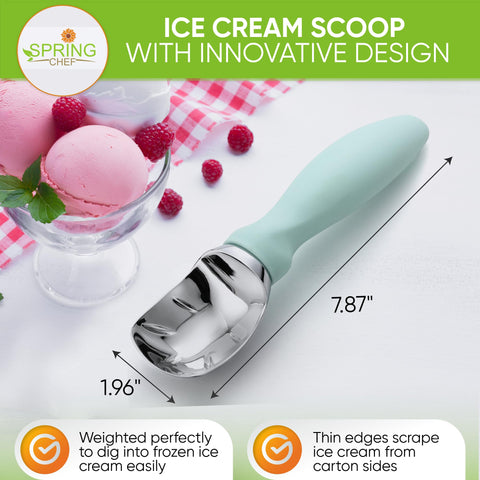 Spring Chef cuchara helado con diseño pala para porciones densas