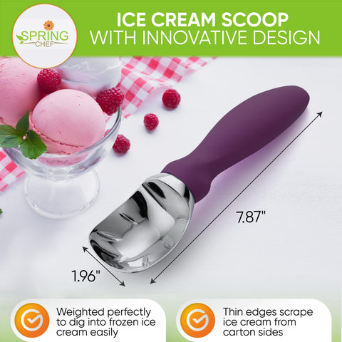 Spring Chef cuchara helado dos-en-uno para porciones con facilidad.