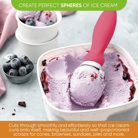 Spring Chef cuchara-helado-esferas-perfectas crea porciones uniformes para tu postre.