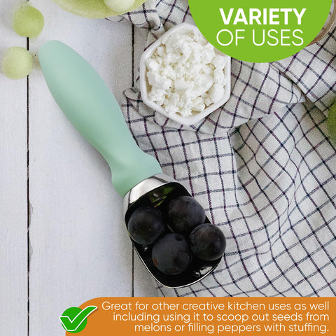 Spring Chef cuchara helado con manija ergonómica para manos mojadas
