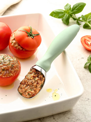 Spring Chef herramienta versátil para rellenar pimientos y otras tareas en la cocina