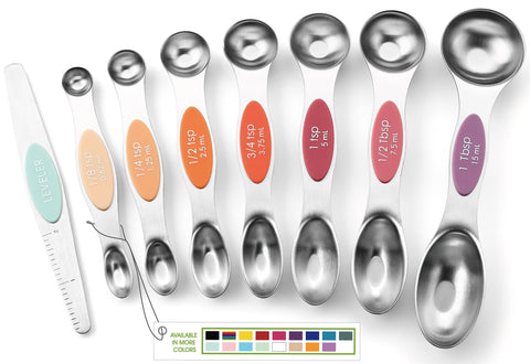 Spring Chef cucharas de medición magnetizadas en acero inoxidable para uso duradero.