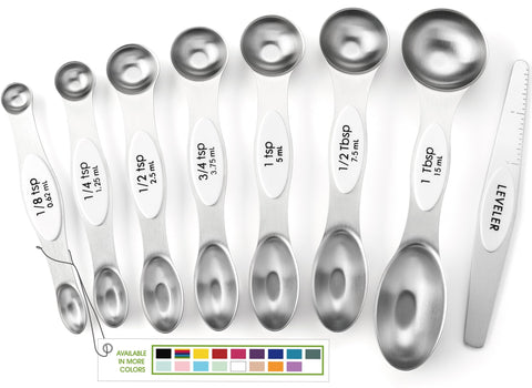 Spring Chef cucharas de medición magnéticas de 8 piezas para cocción precisa