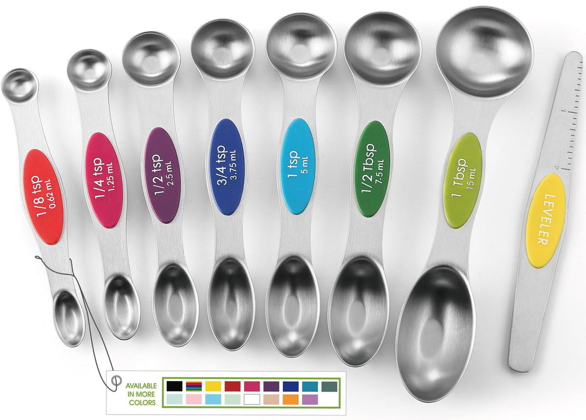 Spring Chef: cucharas de medición magnéticas en acero inoxidable, duraderas y fáciles de usar.