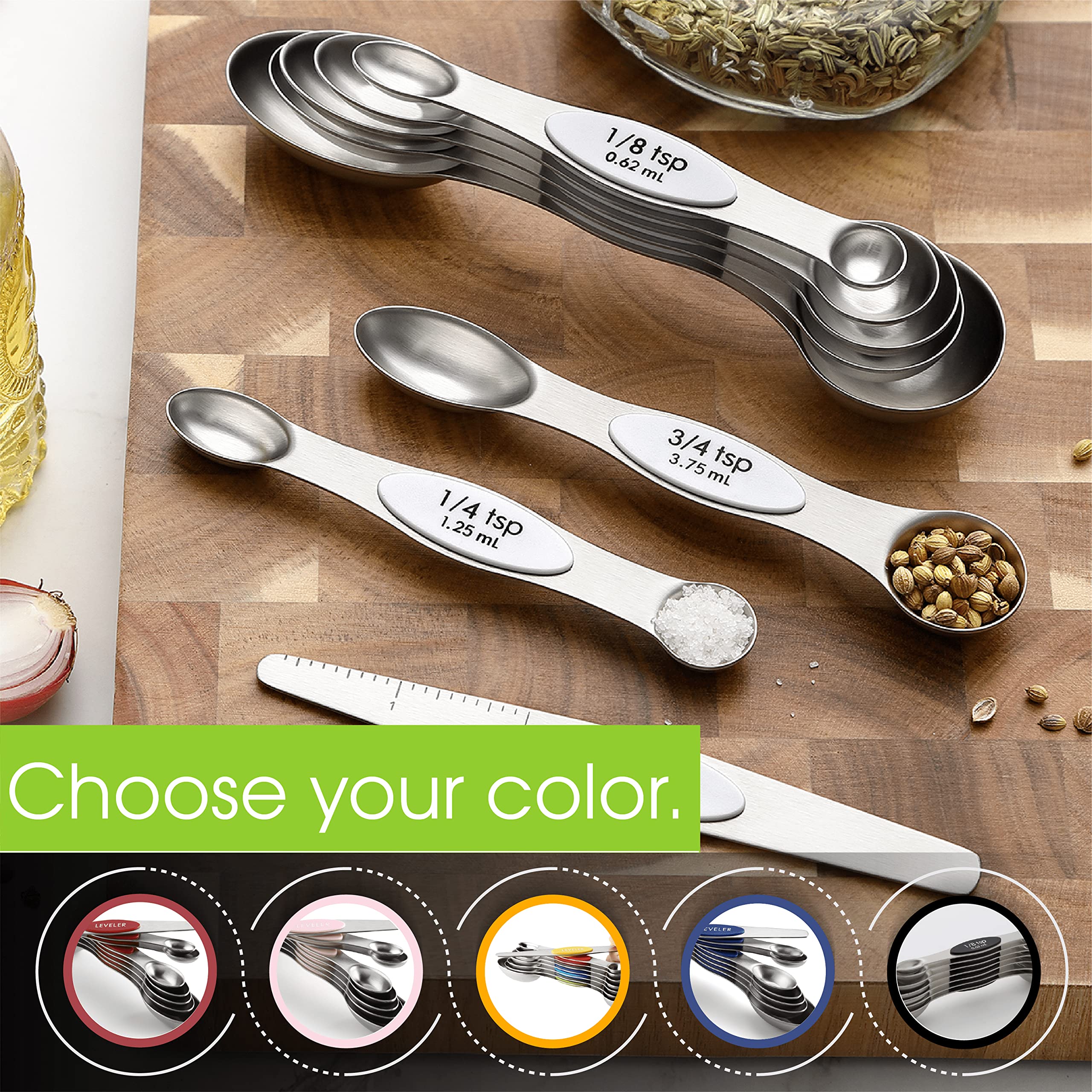 Spring Chef conjunto con 7 medidas y nivelador