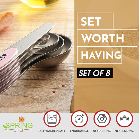Spring Chef nivelador incluido para medir con exactitud desde la primera vez.