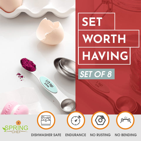 Spring Chef juego apilable para ahorro de espacio en la cocina.