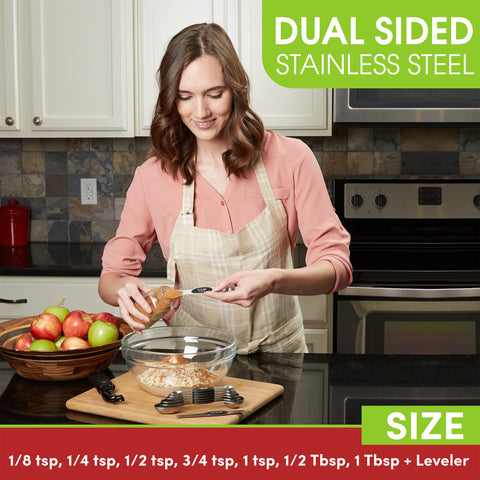 Diseño dual extremos oval y redondo de Spring Chef para especias y líquidos