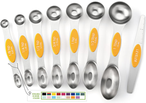 Spring Chef cucharas medidoras magnéticas en juego de 8 piezas para cocina.