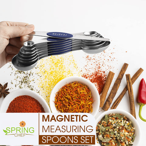 Spring Chef cuchara ovalada para especias, diseño magnético y precisión