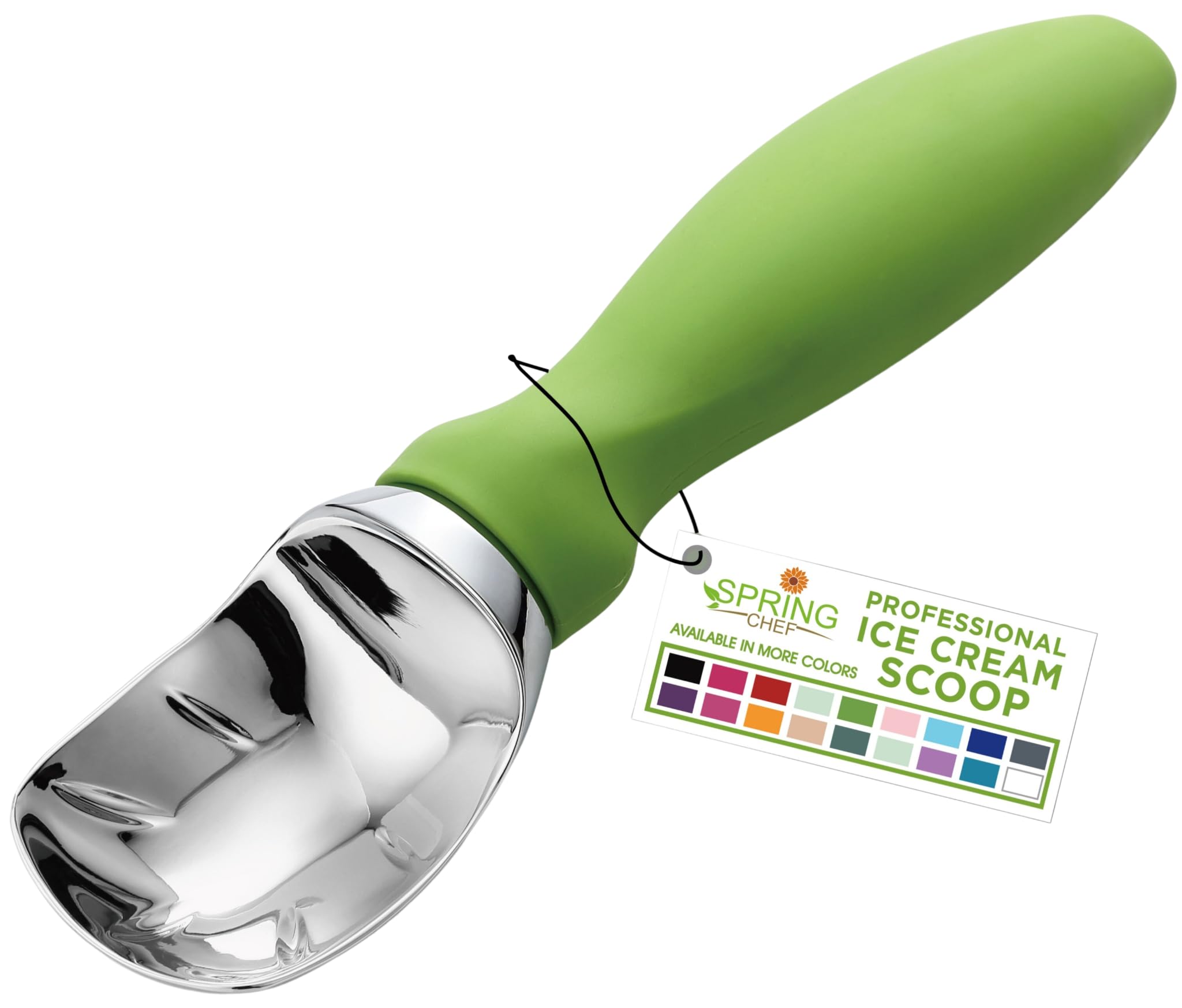 Spring Chef cucharon helado resistente con mango antideslizante para porciones uniformes y confort