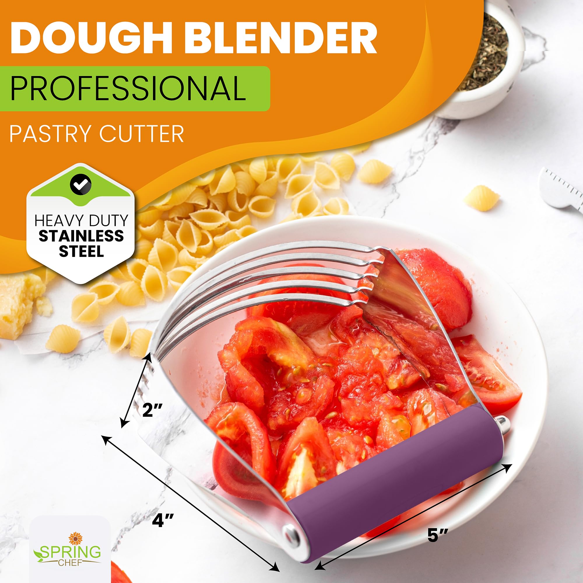 Spring Chef cuchillas acero inoxidable: filo duradero para cortes precisos en masa