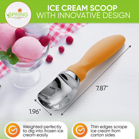 Spring Chef cuchara helado diseño ergonómico para un agarre cómodo