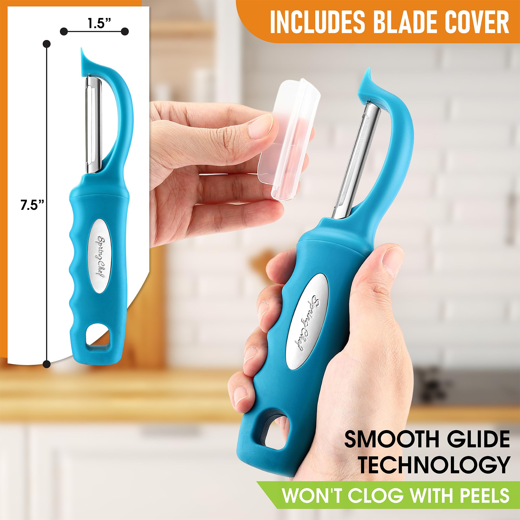 Spring Chef eliminador de imperfecciones incorporado para retirar manchas superficiales.
